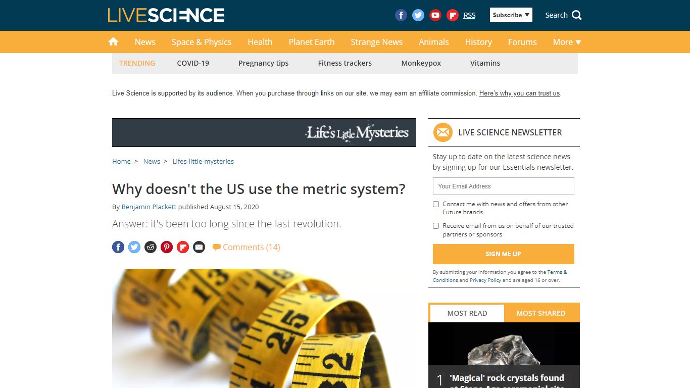 Why doesn't the US use the metric system? | Live Science