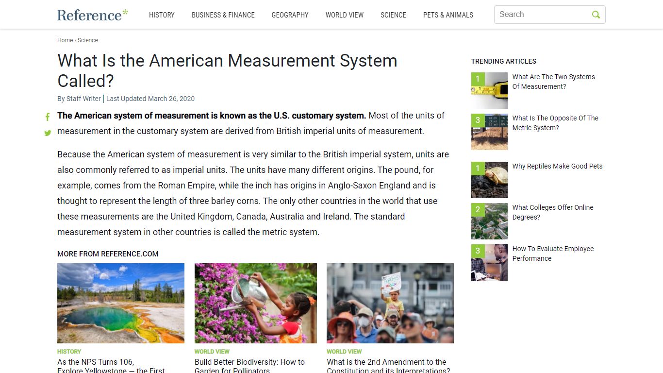 What Is the American Measurement System Called? - Reference.com