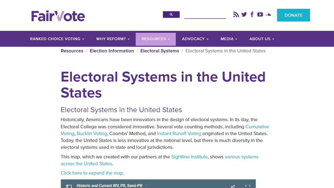 Electoral Systems in the United States - FairVote
